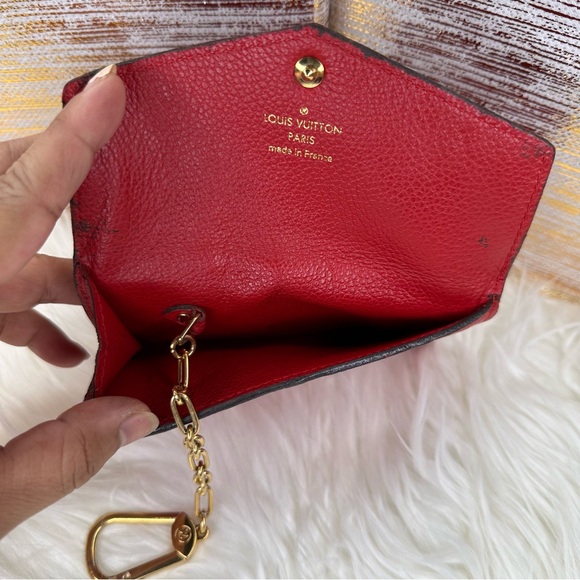 🔥Authentic Louis Vuitton Monogram Red Empreinte Key Cles - Picture 10 of 13